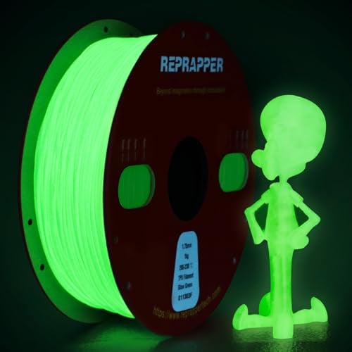 RepRapper Glow in the Dark TPU Filament 1.75mm,Leuchtend Grün Flexibles 3D-Drucker Filament 1KG, Shore 95A, ±0.03mm