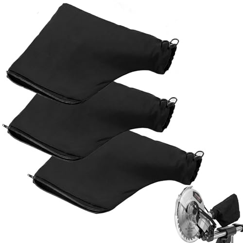 DAQUN 3 Pcs Dust Collection Bags, Portable Sawdust Collectors, Suitable for Sanders with Dust Extraction Ports, Table Saws, Planers, and Cutting Equipment