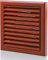 Blauberg 150 mm - 6 inch Terracotta Louvred Wall Vent Grille Slimline with Flyscreen for Internal Or External Use for Bathroom Toilet Shower Extractor Fan Tumble Dryer Cooker Hood Shed