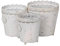 levandeo Pflanzkübel 3er Set Eisen Grau Weiß Shabby Chic Vintage Gartendeko Blumentopf Deko Kübel