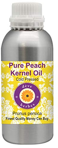 Deve Herbes puro olio di nocciolo di pesca (Prunus persica) 100% naturale grado terapeutico pressato a freddo 1250ml (42.2oz)