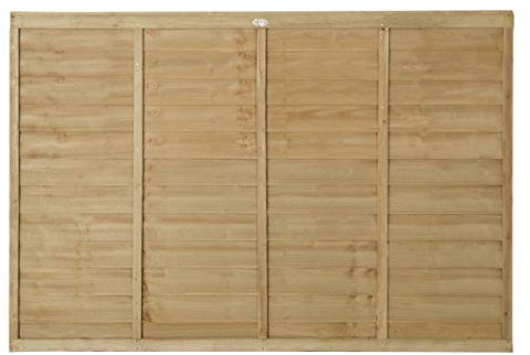 Forest Garden 6ft x 4ft Superlap Fence Panel |Straight Cut Boards|Pack of 5