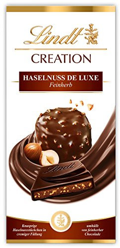 Lindt Chocolat le rocher noir, intensément croquant - La tablette de 150g