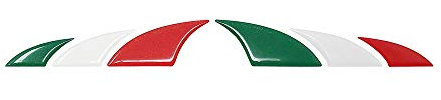 Quattroerre 19808 Adesivi 3D Bike Protec Shark Tricolore Metallico, 172 X 36 Mm