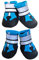 Ewolee wasserdichte Hundeschuhe, Breathable Hundeschuhe rutschfeste Schuhe Hundeschnee Stiefel, 4 Stück (blau, XL)