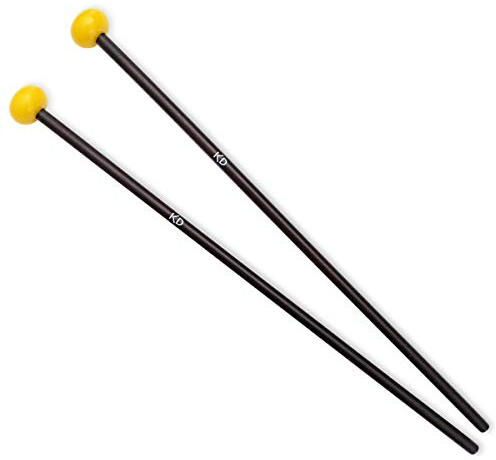 keepdrum XM4 Mallet-Schlägel hart 1 Paar Mallets für Xylophon, Lyra, Marimba, Trommeln, Chimes, Klangstäbe, Woodblocks und Percussion-Instrumente