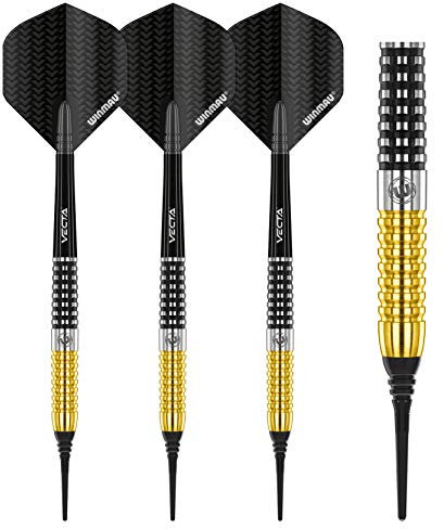 WINMAU Steve Beaton Special Edition 18 Gram Tungsten Softip Darts Set with Prism Flights and Vecta Shafts (Stems)