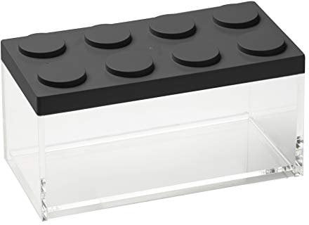 OMADA Design Contenitore mattoncino per alimenti rettangolare da 1,5L con coperchio impilabile e recipiente trasparente di alta qualità - Linea Brickstore