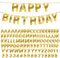 TaoBary 112 Stück DIY Buchstaben benutzerdefinierte Banner Glitzer anpassbares Banner Kit inklusive 107 Buchstaben und Zahlen 3 Seil für Valentinstag Geburtstag Party (helles Gold)