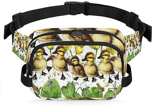 Ugly Duckling Gürteltasche mit doppeltem Reißverschluss, langlebig, wasserdicht, leicht und bequem für Damen und Herren, Hässliches Entlein