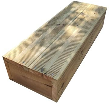 Stufenleiter aus Holz für die Erstellung Ihrer Treppe oder Gartentreppe durch Stapeln – Vinuovo (2 Bögen 29 cm, 140 cm)