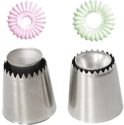 Douilles de glaçage en Tube Sultan, 2 pièces, pour Biscuits, crème glacée Russe, Pointes de pâtisserie, Moule à gâteau, Outils de décoration de gâteaux