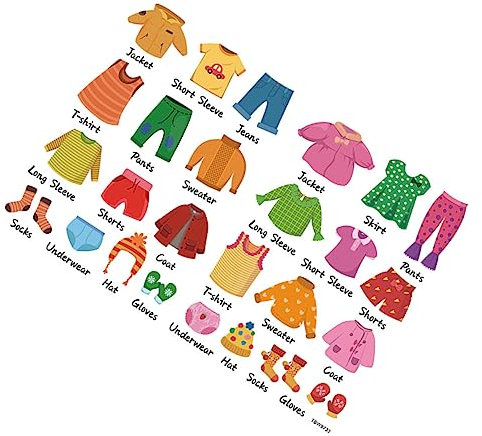 BESTonZON Kleiderschrank Label Aufkleber Bilder Text Kinder Kleidung Sorter Aufkleber Für Kommode