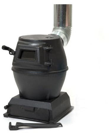 Stufe a Legna da Interno Mini Stufa a Legna in Ghisa per Esterni con Finestra di Osservazione, Cottura e Riscaldamento Multifunzionali