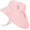 Jan & Jul Mädchen Baumwoll-Sonnenhut mit Nackenschutz, Verstellbarer Strandhut für Kleinkinder (L: 2-5 Jahre, Pink Prairie)