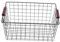 FONDOTIN Wrought Iron Storage Basket Drawer Storage Bins Laundry Basket with Lid Collapsible Cube Wicker Home Decor Clear Unit Wire Baskets Home Storage Basket Stainless Steel Black