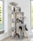 Globlazer Rascador para Gatos Grandes, Árbol Rascador Alto 178 cm con Hamaca Grande Nidos Percha Tabla Rascar Sisal Peluche Juguetes, Estable Torre para Gatos Adulto Interior (F70 Pro, Gris Claro)