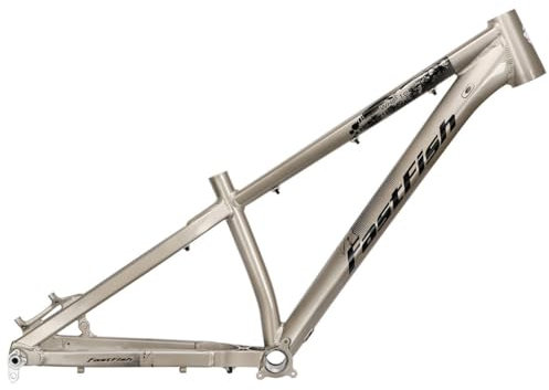 HSIRYAOHD Dirt Jump Bike Rahmen 26er 27,5er XC/AM Mountainbike-Rahmen Scheibenbremse Aluminiumlegierung Hardtail Rahmen Steckachse 12 x 142 mm (Farbe: Titan)