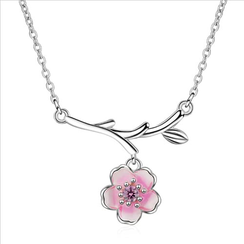 NHYHEHMR Colliers de fleur de cerisier rose mode Jijoux de bijoux