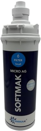 EWS® Filtro Acqua Compatibile Everpure AC e 2DC per Depuratori d'Acqua sotto Lavello a Carbone Attivo Argentizzato da 0,5 Mcr, Attacco a Baionetta, Antibatterico