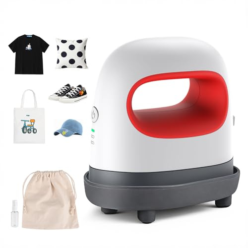 Comius Sharp Mini Transferpresse, Tragbare Hitzepresse mit 3 Heizstufen, Plotter Maschine, DIY Heißpresse, Mini Heißpresse für T-Shirts, Schuhe, Hüte Schuhe Taschen (Rot)