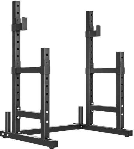 SPORTNOW Hantelständer 2 Ebenen Hantelscheibenständer 500 kg Belastbar | Aus Stahl, Langhantelablage, Hantelablage, Squat Rack, Langhantelständer, für Krafttraining