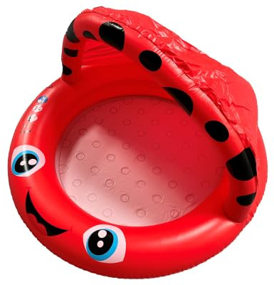A2Z 4 Kids Inflatable Baby Play Pool with Shade Canopy Paddling Garden | Ladybird-Themed Water Fun Featuring Quick Setup For Toddlers Outdoors