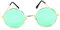 Partychic Brille Hippie 4, runde Gläser, 80er, Karneval *NEU bei Pibivbi (grün)