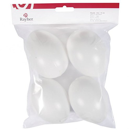 Plastik-Eier, 10 cm, SB-Btl. 4 Stück