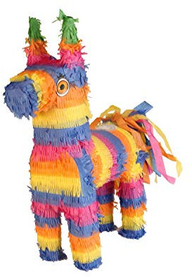Amscan 9903138 - Pinata Esel, circa 29 x 54 x 13 cm, zum Befüllen mit Süßigkeiten und Konfetti, Spielzeug, Geburtstag, Party-Spiel