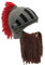 Perücke Bart Hüte Cosplay Roman Knight Strickhelm Winter Sport Wärmer Cap Ski Lustige Maske Beanie (Brown-Bart-rote Quaste)
