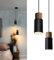 2-Flammige Holz Pendelleuchte Vintage Hängelampe Kücheninsel Hängeleuchte Retro Lampenschirm Industrial Für e27 Leuchtmittel Wählbar Esstisch Esszimmer Flur Restaurant Keller Untergeschoss,Schwarz