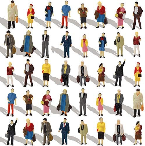 Evemodel P8712 NEU 40 STK. verschieden stehende Figuren Passanten Spur H0 1:87