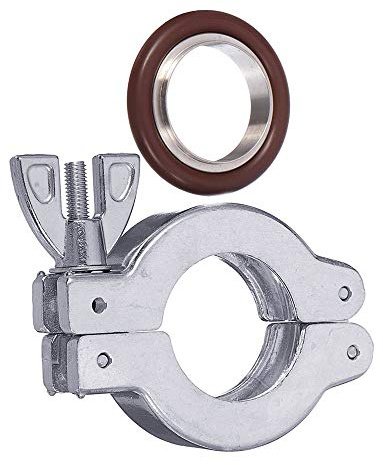 ExcLent 2Pcs Kf25 Aluminium Vacuum Clamp Ring And Ss304 Centering Ring With Viton O-Ring Set