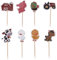 NUOBESTY 72 Stücke Bauernhoftiere Kuchen Topper Cupcake Picks Bauernhof Traktor Tortenstecker Zahnstocher Kuchendeko für Baby Kindergeburtstag Party Deko