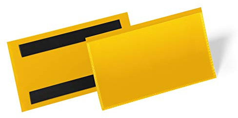 Durable Magnetische Etikettentasche 150 x 67 mm, Packung à 50 Stück, Gelb, 174204