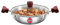 HAWKINS 1.5 Litre Deep Fry Pan, Triply Stainless Steel Kadai with Glass Lid, Flat Bottom Induction Kadhai, Small Kadai, Silver (SSD15G)
