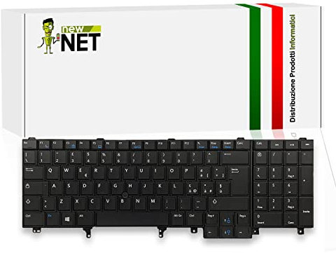 New Net Keyboards - Tastiera Italiana Compatibile per Notebook dell Latitude E5520 E5530 E6520 E6530 E6540 Precision M2800 M4600 M4700 M4800 M6600 M6700 M6800 con Trackpoint