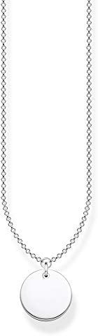 Thomas Sabo Damen Halskette mit Coin silber 925 Sterlingsilber 40-45 cm Länge KE1958-001-21-L45V