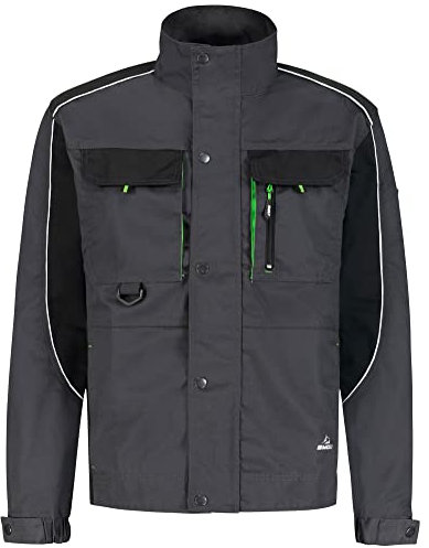 BWOLF Brave Giacca da lavoro uomo Giubbotto da lavoro uomo Multifunzionale con Maniche Rinforzate con Poliestere Oxford 600D (M, nero/verde)