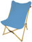 Skandika Liegestuhl Tofte aus Bambus und Baumwolle | XXL Schmetterling Sessel klappbar, 78 x 74 x 98 cm, max. 120 kg | Outdoor Campingstuhl, Klappstuhl für Garten, Balkon und Camping (Niagara)