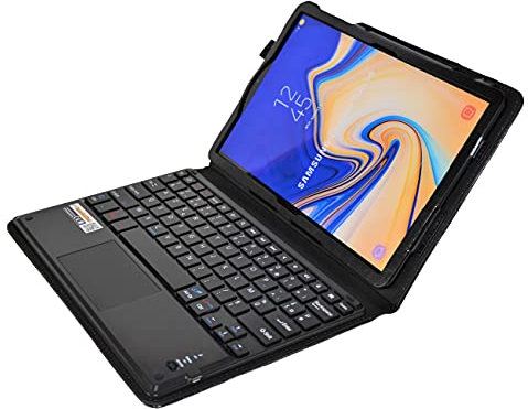 MQ21 für Galaxy Tab S4 10.5 - FRANZÖSISCHES LAYOUT - Bluetooth Tastatur Tasche mit Touchpad für Samsung Galaxy Tab S4 10.5 | Hülle mit Tastatur Tab S4 LTE SM-T835, Tab S4 WiFi SM-T830 | Layout AZERTY
