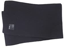Armani Exchange Women's Embroidered Logo Patch Scarf, Black, One Size