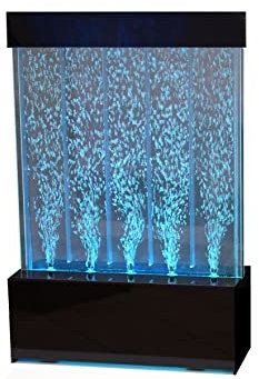 Giardini d'Acqua Muro Di Bolle Parete Plexiglass Con Led Fontana Da Interno Design Colorata Ultima Generazione Arredo Casa Mobiletto