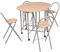 Leepesx Conjunto de Comedor Plegable 5 Piezas, Conjunto Mesa Y Sillas Cocina, Mesa Cocina con Sillas, Mueble Comedor, MDF