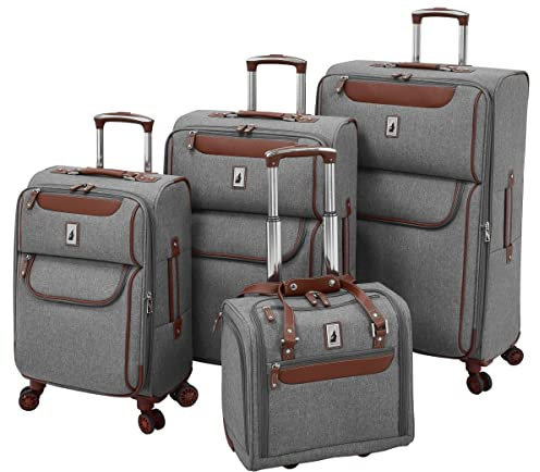 London Fog Westminster 4 Piece Set, Luggage/Suitcase, Grey Heather, Westminster 4 Piece Set