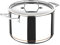 MasterPro - Stock Pot with Lid, 7.6L - Argent 5 Induction Stainless Steel Pot, Professional Quality, Five-Ply Multilayer with Copper Core for Improved Heat Retention & Distribution - Ovenproof