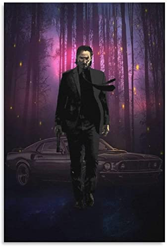 HRTNS Leinwand Malerei Bild Johns Wicks Auto Schöner Mann Poster Malerei für Wohnzimmer Dekor Poster Wandkunst Bilder Und Drucke 15.7x23.6(40x60cm) Kein Rahmen