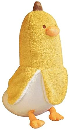 Mislaxy Banane Ente Plüschtier Banane Großes Plüsch Kuschelweiches Kawaii Ente Banane Kuscheltier, Kissen Geschenk 50-90cm