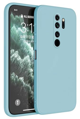 Topme Coque pour Redmi Note 8 Pro (6.53 inches) Etui Housse, Protecteur de Peau en Silicone TPU - Bleu Clair